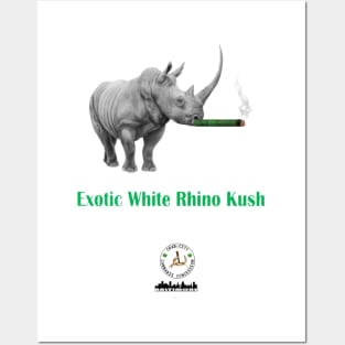 Exotic White Rhino Kush Posters and Art